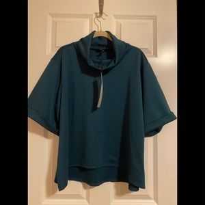 DG2 by Diane Gilman Teal Short Sleeve Top